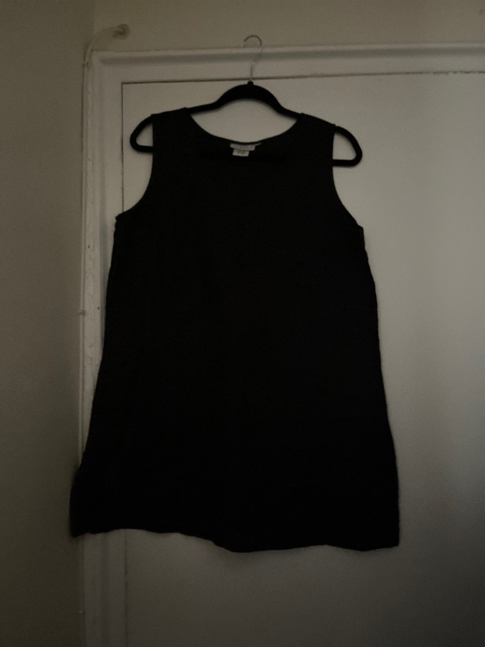 H&M 100% linen black SL longer length top XL